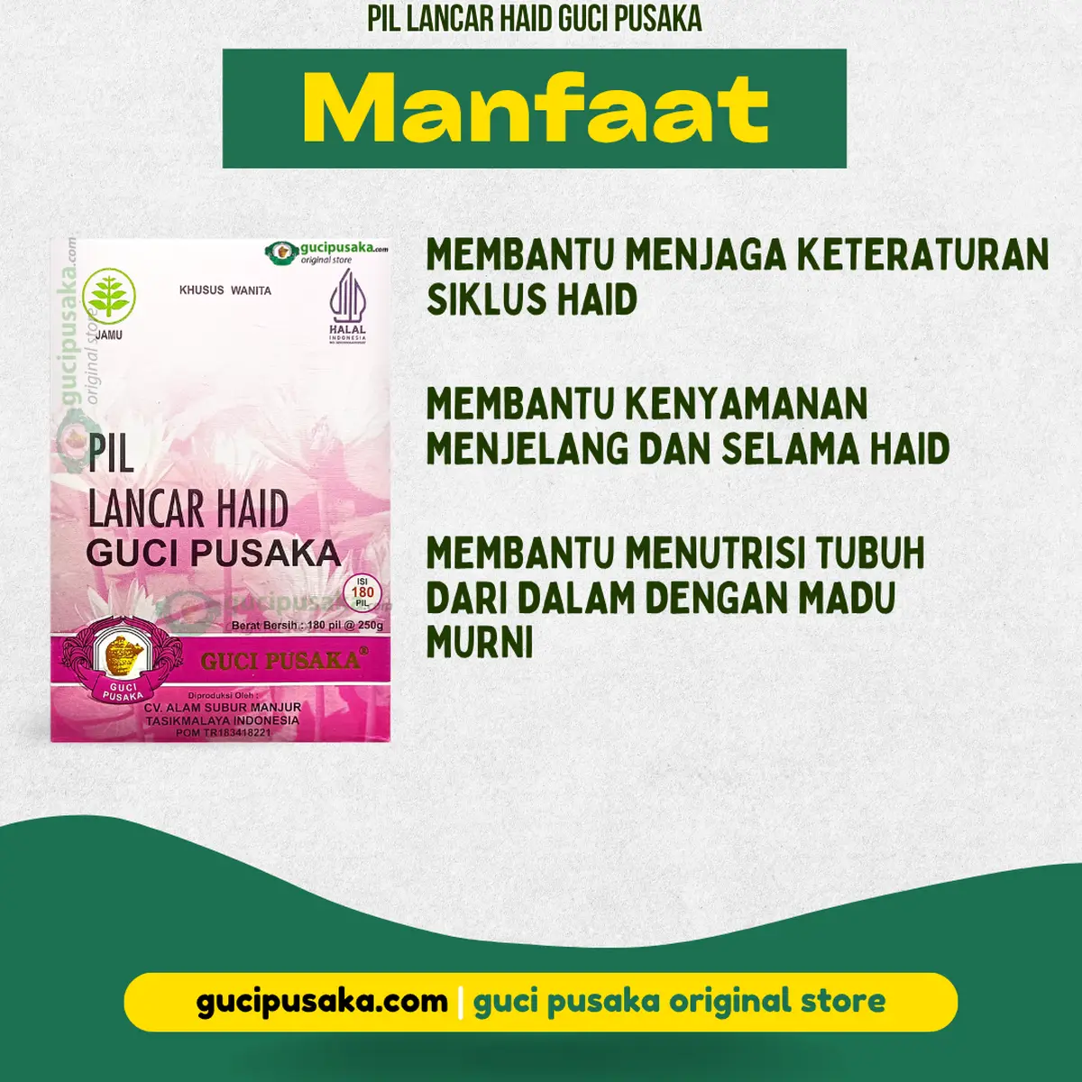 manfaat pil lancar haid guci pusaka