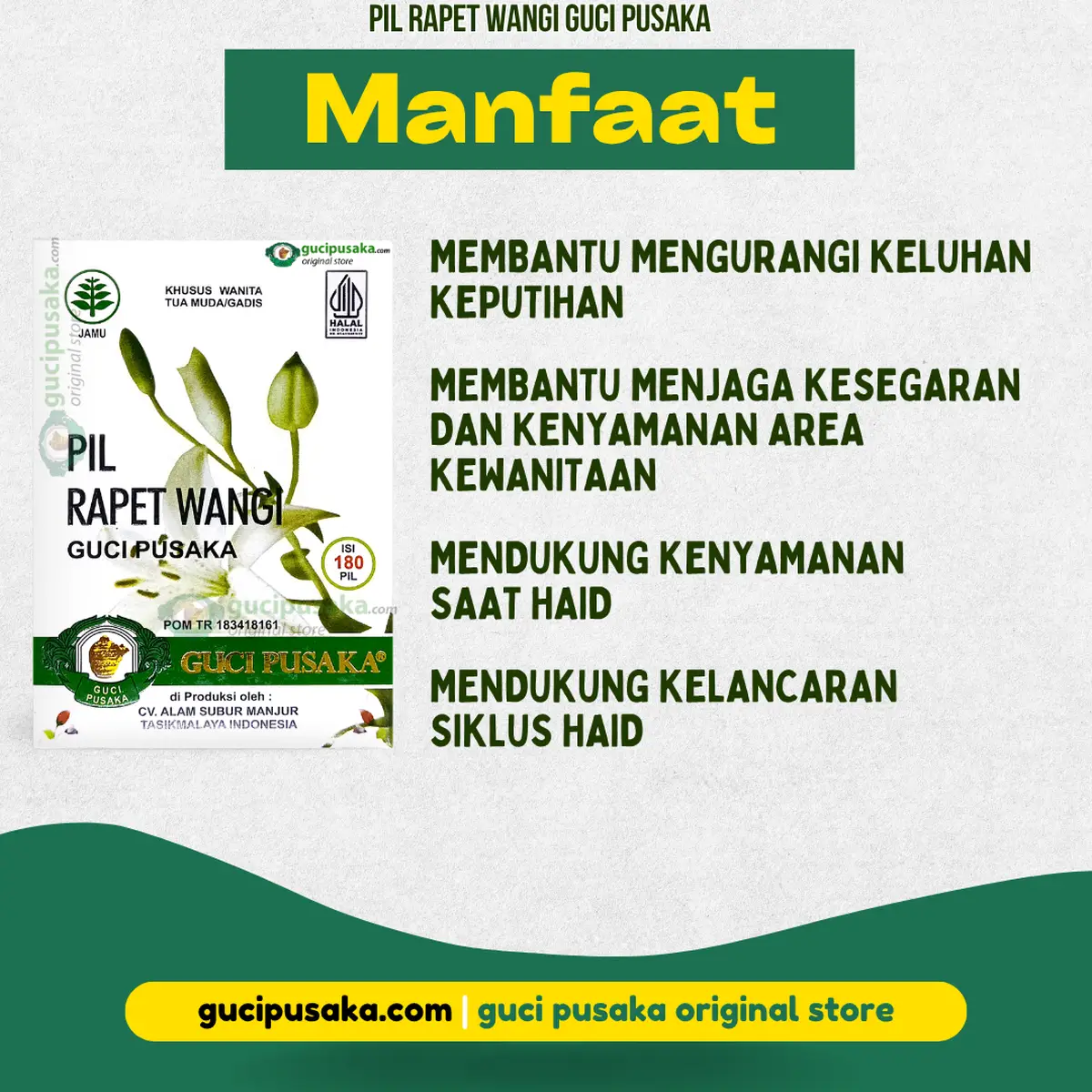 manfaat pil rapet wangi guci pusaka