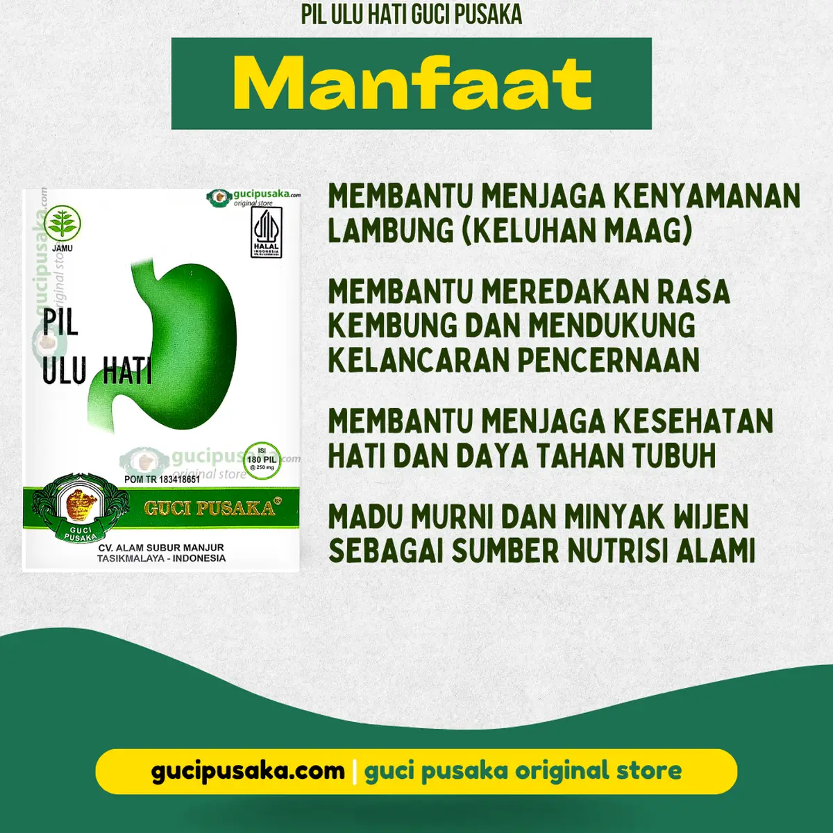 manfaat pil ulu hati guci pusaka